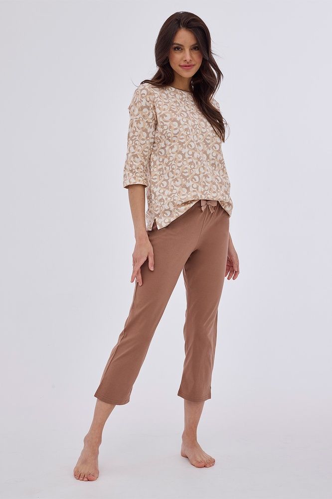Піжама жіноча Cornette 396 Ines 147-396 B24 3-5XL, beige/brown (бежево-коричневий), 3XL