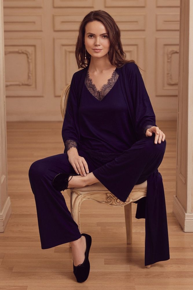 Піжама жіноча Effetto 03306P, Blue (синій), 3XL