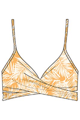 Бюстгальтер-трикутник купальний з формованою чашкою BeachLife 070112-161, commercial print (жовтий принт), 70, B