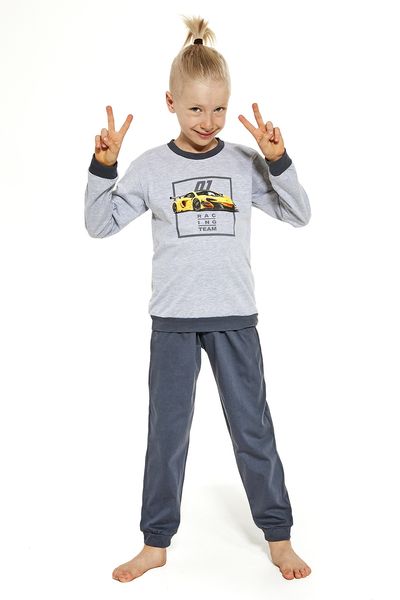 Пижама для мальчиков Cornette 126 Team 477-21, меланжево-графитовый, 98-104