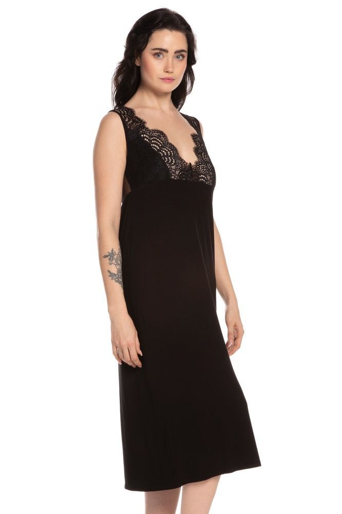 Ночная рубашка женская Effetto 10501CР, чорний*, 3XL