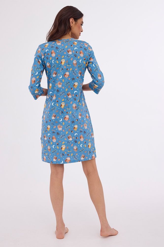 Нічна сорочка жіноча Cornette 383 Owls 3 485-383 B24, blu (блакитний), L