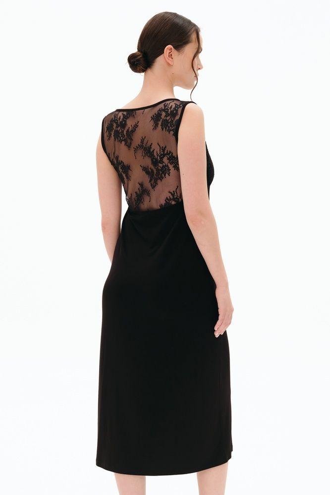 Ночная рубашка женская Effetto 10501CР, чорний*, 3XL