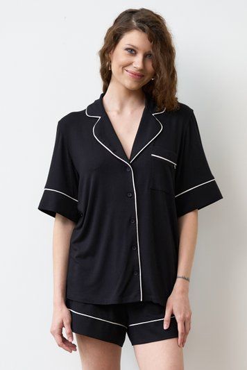 Піжама жіноча Effetto 02115, Black (чорний), XS