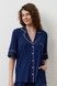 Жіноча сорочка на гудзиках Effetto 02115/1IM, navy blue (т.синій), 3XL