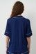 Жіноча сорочка на гудзиках Effetto 02115/1IM, navy blue (т.синій), 3XL