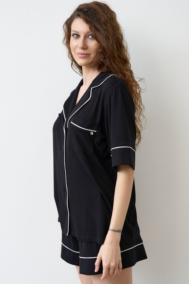 Піжама жіноча Effetto 02115, Black (чорний), XS