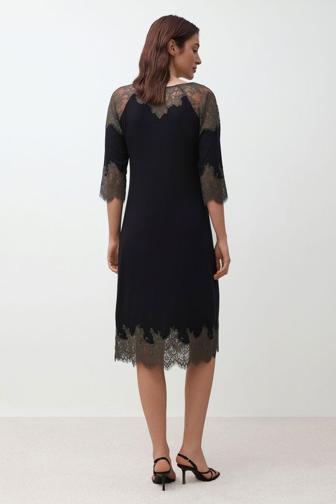 Ночная рубашка женская Effetto 03343P, чорний*, 3XL