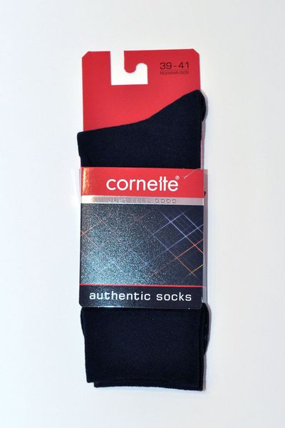 Чоловічі шкарпетки Cornette Authentic, black (чорний), 25-27