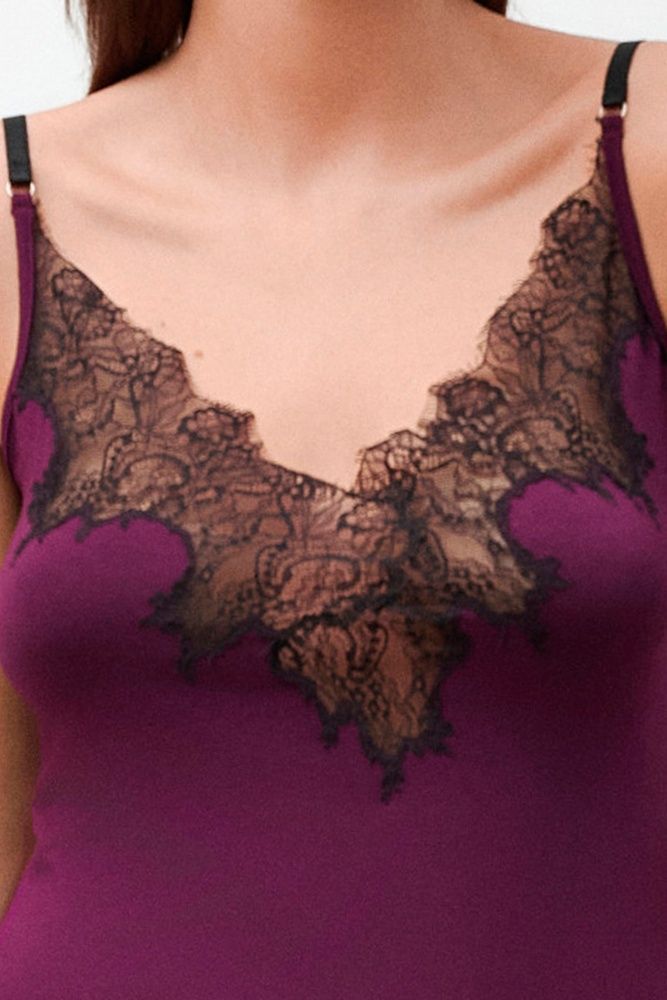 Ночная рубашка женская Effetto 03329IM, баклажановий, 3XL