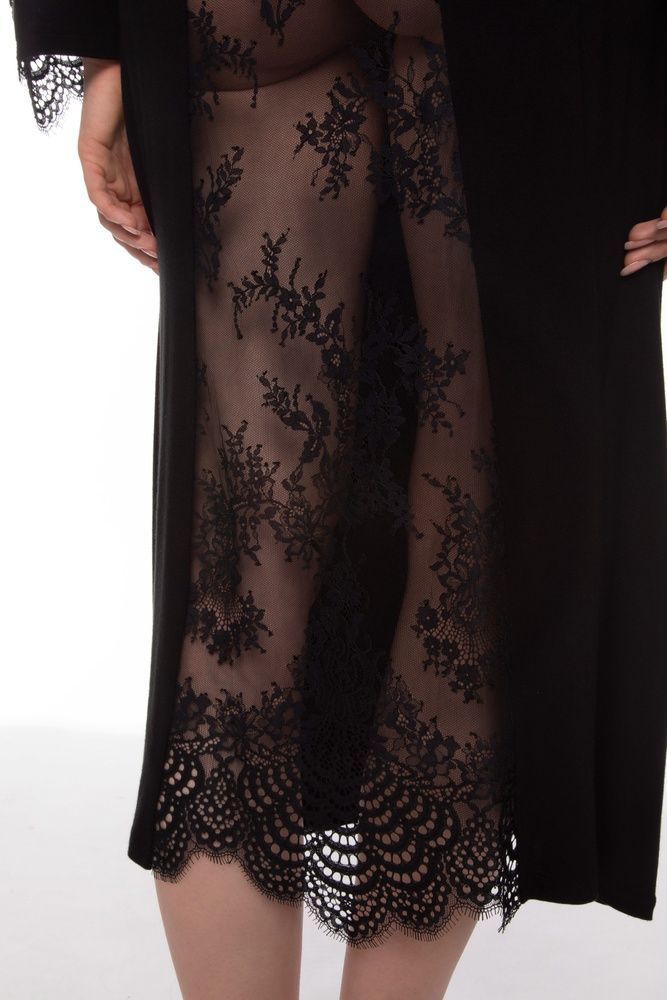 Халат жіночий Effetto 10502CР, Black (чорний), 3XL