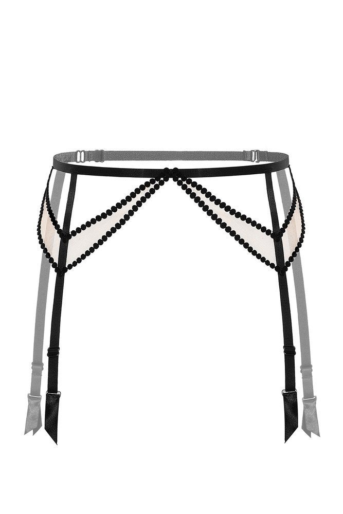 Пояс для чулков женский Gracija-Rim Sansa 10649, бежевый/черный, XS