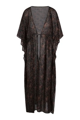 Халат жіночий LingaDore 7208P-1, Black copper print (коричневий), S/M