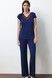 Піжама жіноча Effetto 02101IM, navy blue (т.синій), 3XL