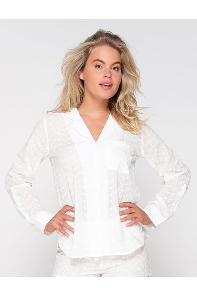 Рубашка с длинным рукавом женская LingaDore 6401, білий, S