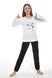 Пижама для девочек Cornette 156 Star 958-22, чорно-білий, 98-104