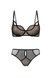 Трусы-стринги женские Gracija-Rim Black Diamond 92820, чорний/кава з молоком, XS