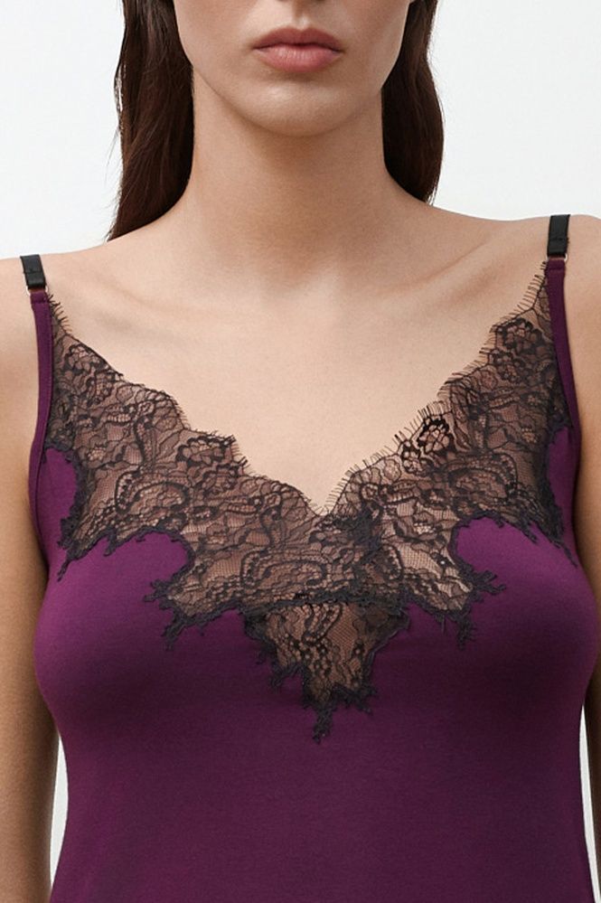 Піжама жіноча Effetto 03337IM, aubergine (баклажановий), 3XL