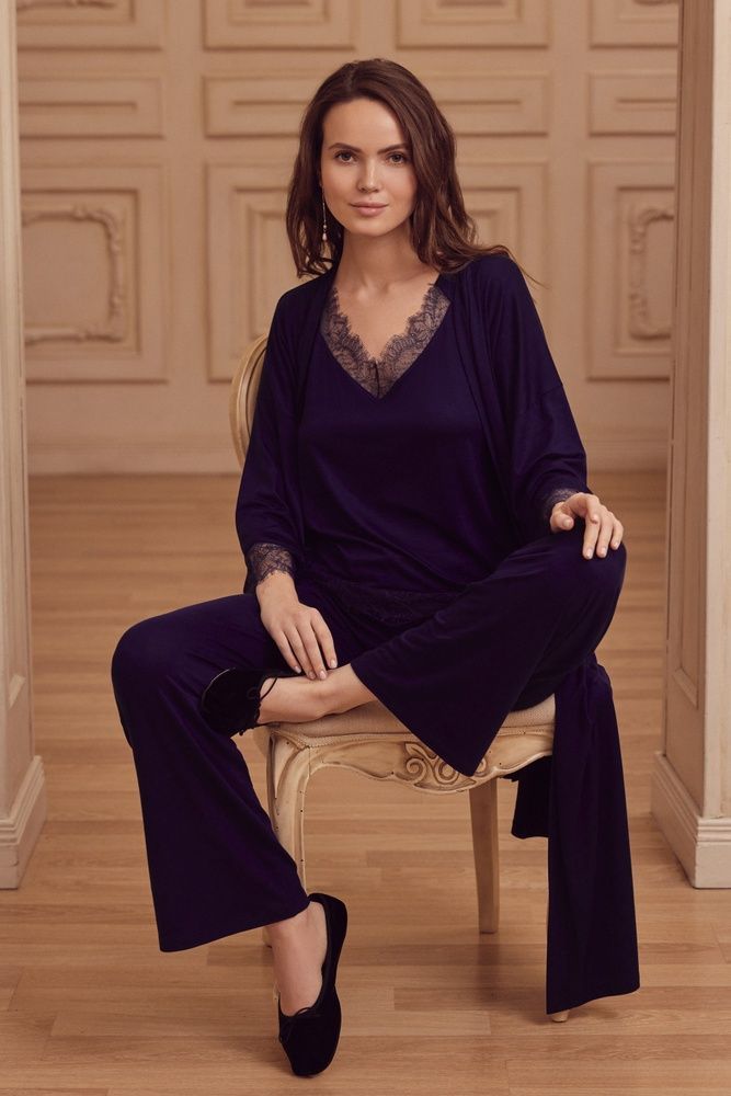Халат жіночий Effetto 03304P, Blue (синій), 3XL