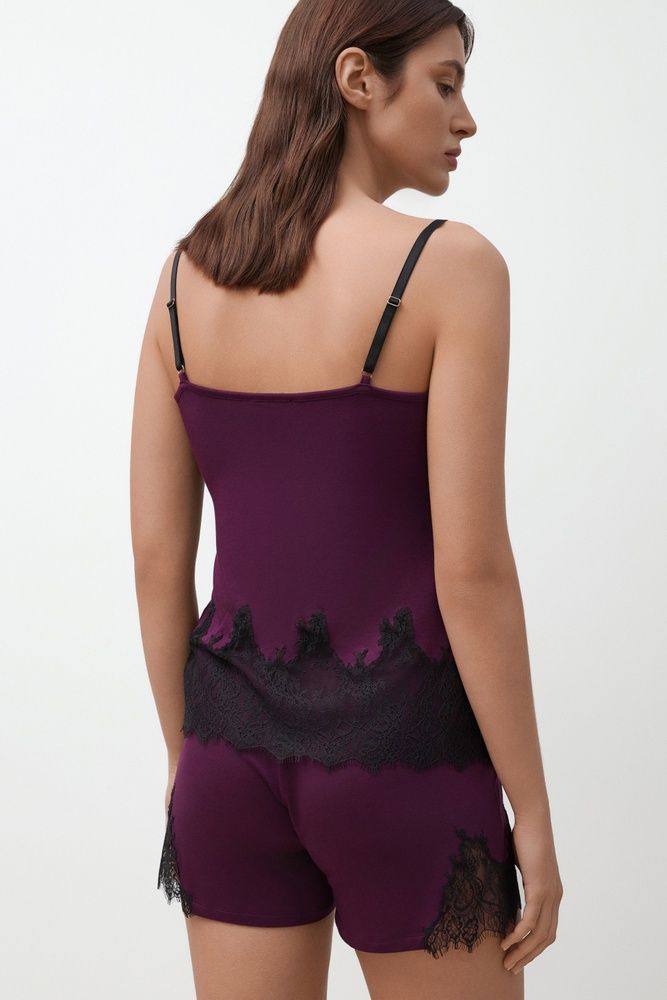 Піжама жіноча Effetto 03337IM, aubergine (баклажановий), 3XL