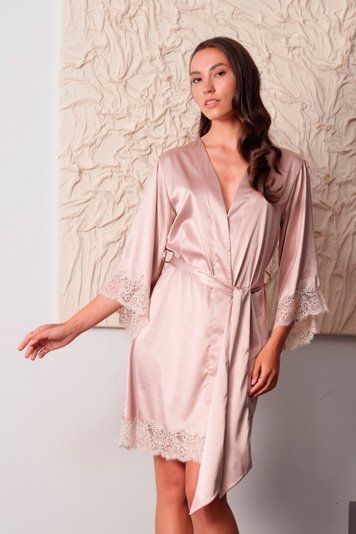 Халат жіночий Effetto S03414, rose gold(рожевий беж), XS