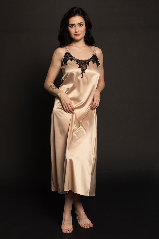 Нічна сорочка жіноча Effetto S03187, beige (бежевий), 3XL