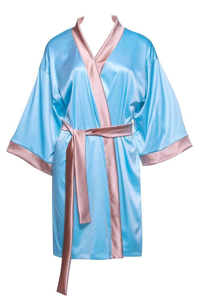 Халат жіночий V.I.P.A. Elizabeth 11068, blue/gold (блакитний-золото), XS