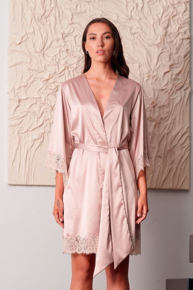 Халат жіночий Effetto S03414, rose gold(рожевий беж), XS