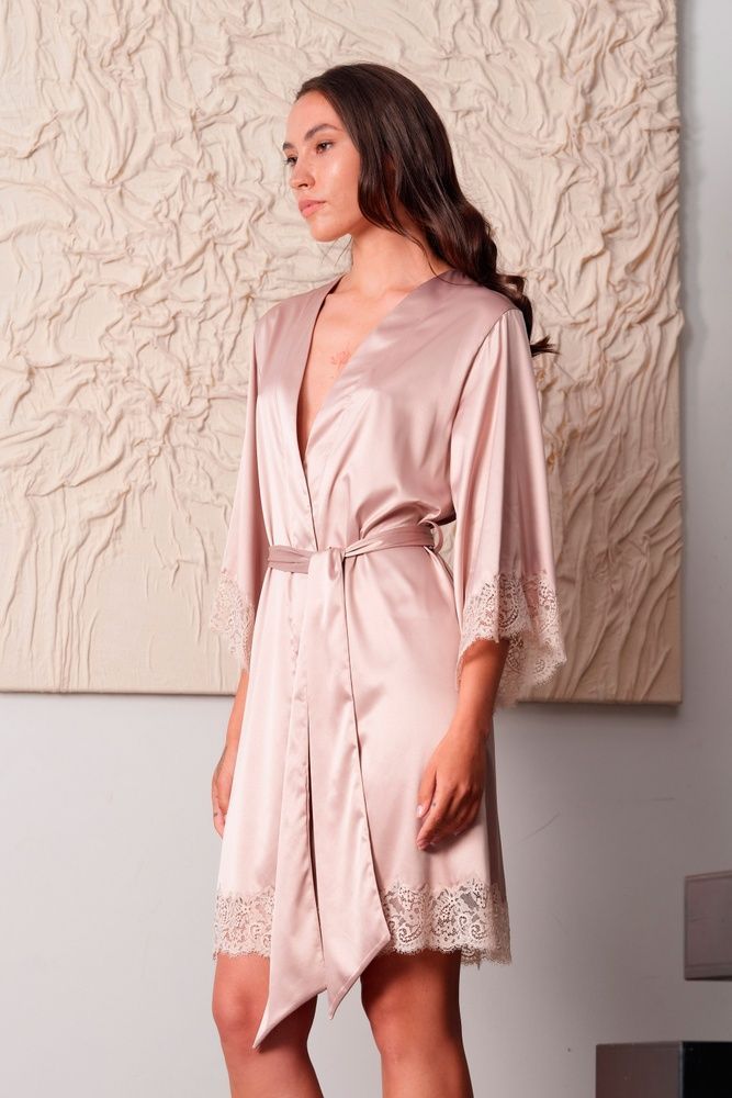 Халат жіночий Effetto S03414, rose gold(рожевий беж), XS