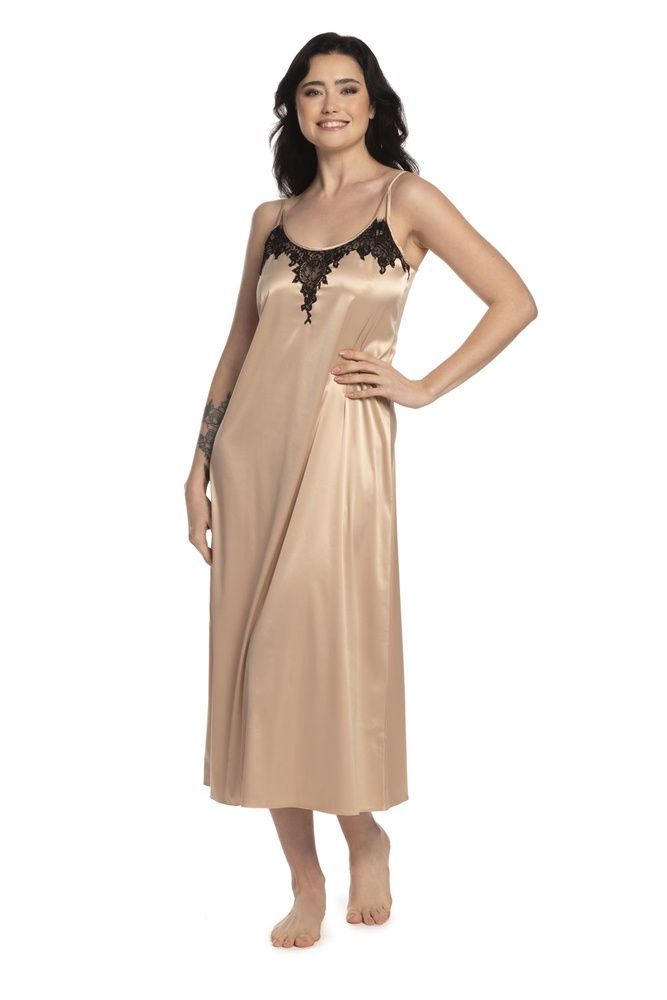 Нічна сорочка жіноча Effetto S03187, beige (бежевий), 3XL
