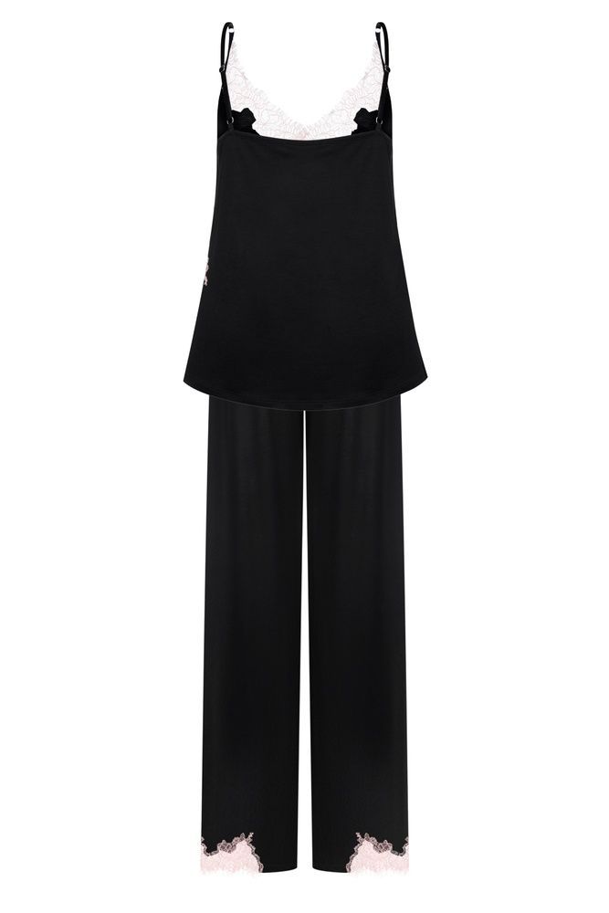 Піжама жіноча Effetto 03163/1, Black (чорний), XS