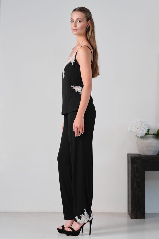 Піжама жіноча Effetto 03163/1, Black (чорний), XS