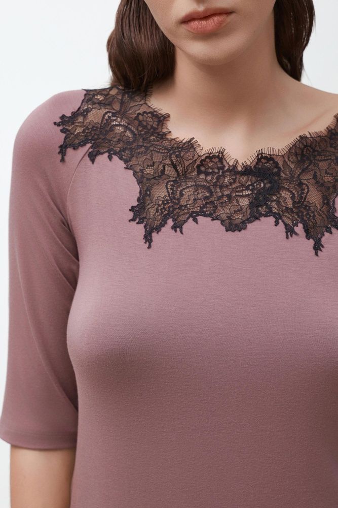 Нічна сорочка жіноча Effetto 03339, ash rose (троянда в попелі), L