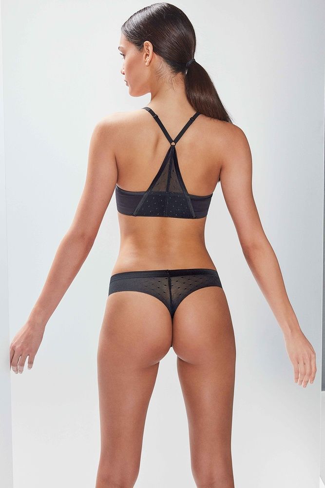 Трусы-бразилиана женские Gisela 454, чорний*, XL
