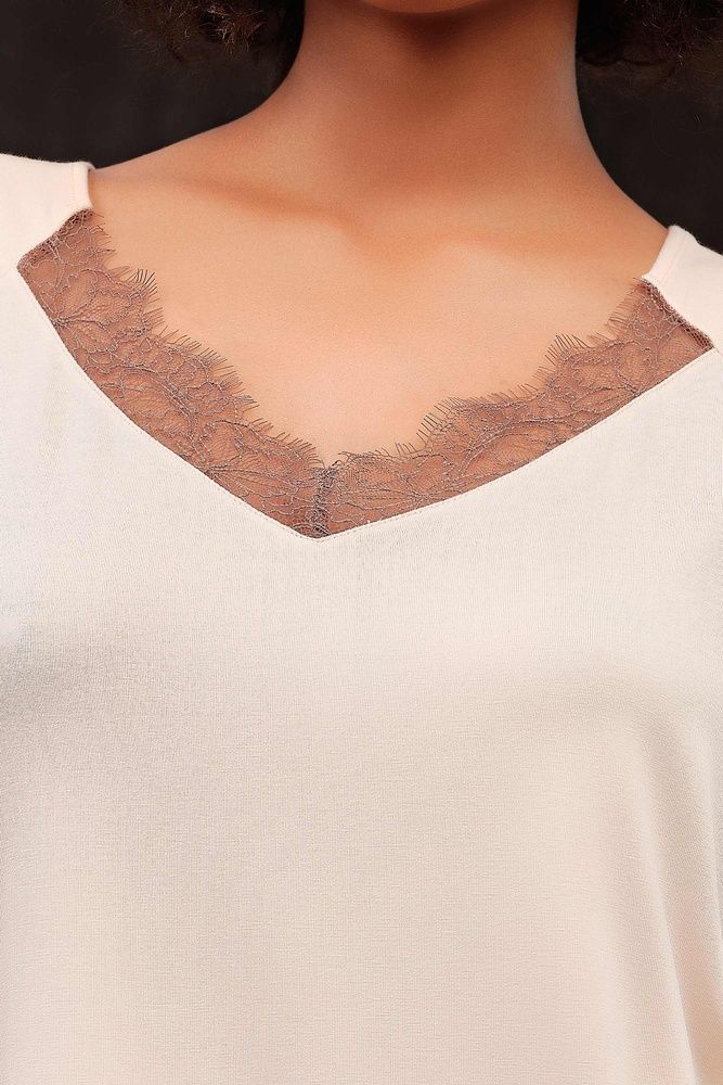 Пижама женская Effetto 03321P, бежево-коричневий, 3XL