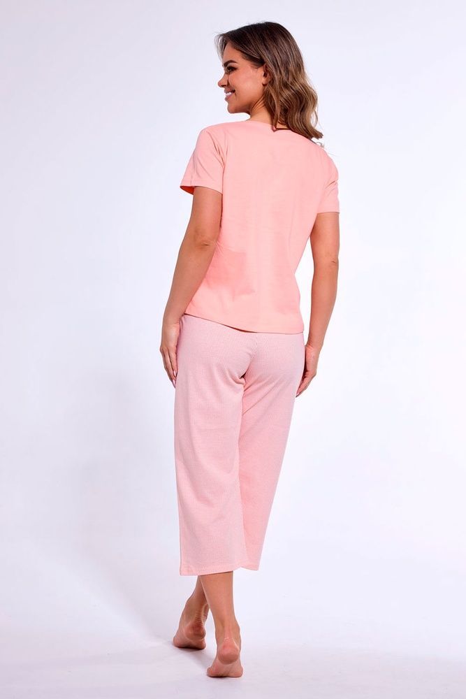 Піжама жіноча Cornette 322 Cleo 466-322 A25, pink/orange/white (рожевий/помаранчевий/білий), L