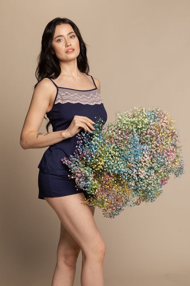 Пижама женская Effetto 0237/1, т.синий, S