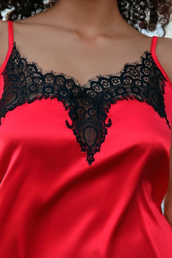 Шовкова жіноча майка Effetto 04100SLIM, Red lipstic (яскраво-червоний), L