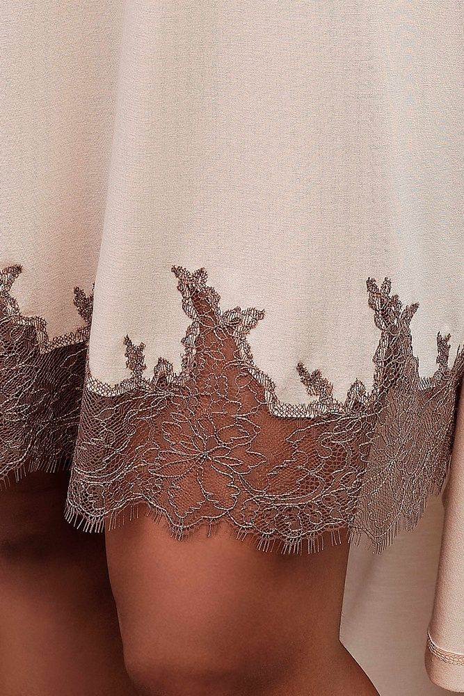 Нічна сорочка жіноча Effetto 03320, beige/brown (бежево-коричневий), XS