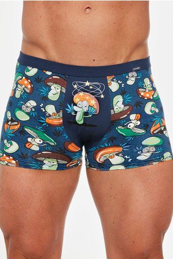 Труси-боксери чоловічі Cornette 223 Mushroom 280-B23, navy blue/green (синьо-салатовий), L