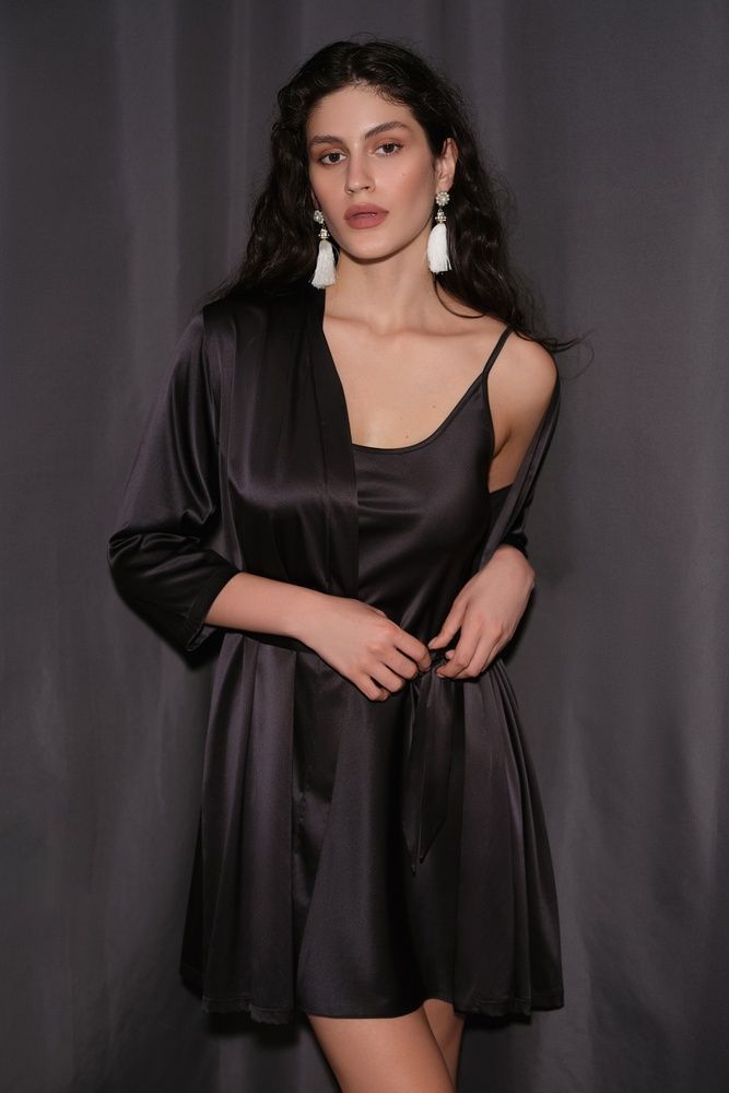 Нічна сорочка жіноча Effetto S03198IM, Black (чорний), L