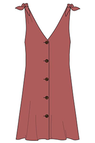 Платье женское BeachLife 070808-274, бордовый, S