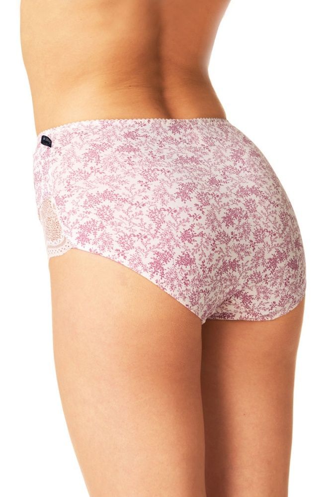 Набір трусів-міді жіночих 2 шт Key LPF 934 B24, white/pink (біло-рожевий), L