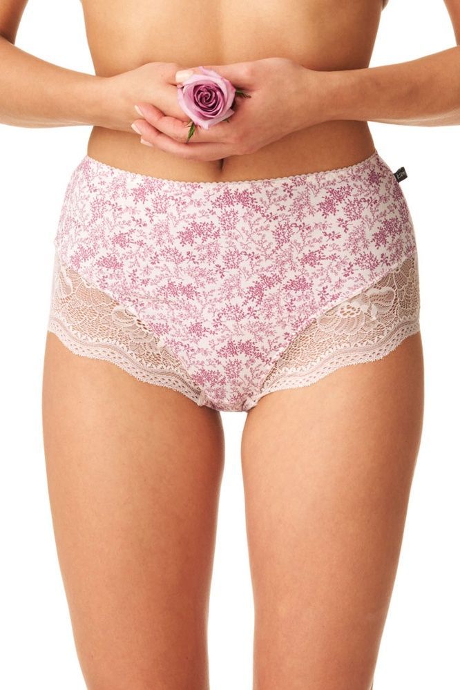 Набір трусів-міді жіночих 2 шт Key LPF 934 B24, white/pink (біло-рожевий), L