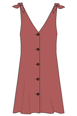 Платье женское BeachLife 070808-274, бордовый, M
