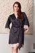 Халат жіночий Effetto S03414, Black (чорний), XS