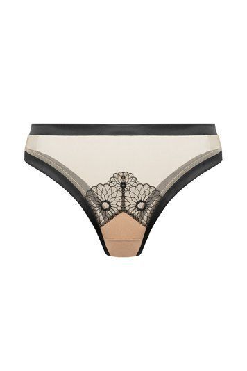 Трусы-стринги женские Gracija-Rim 36120, чорно-бежевий, XS