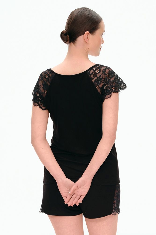 Піжама жіноча Effetto 03312P, Black (чорний), 3XL