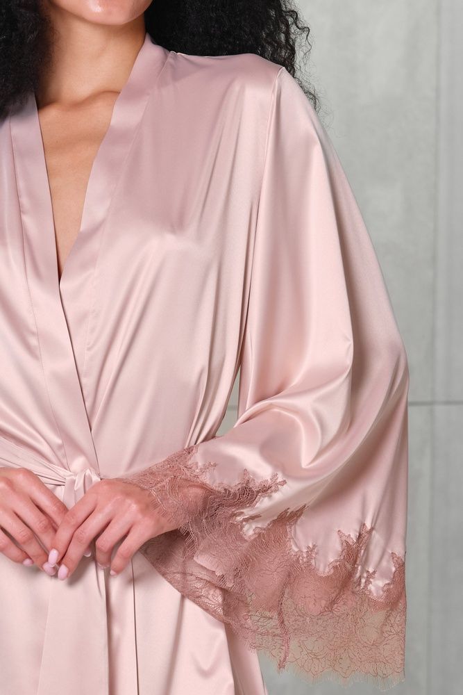 Халат женский Effetto S03406Р, рожевий беж, 3XL
