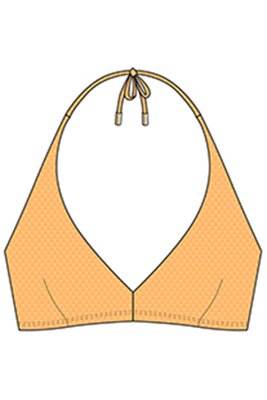 Бюстгальтер-трикутник купальний з формованою чашкою BeachLife 070108-160, textured fabric (жовтий), S